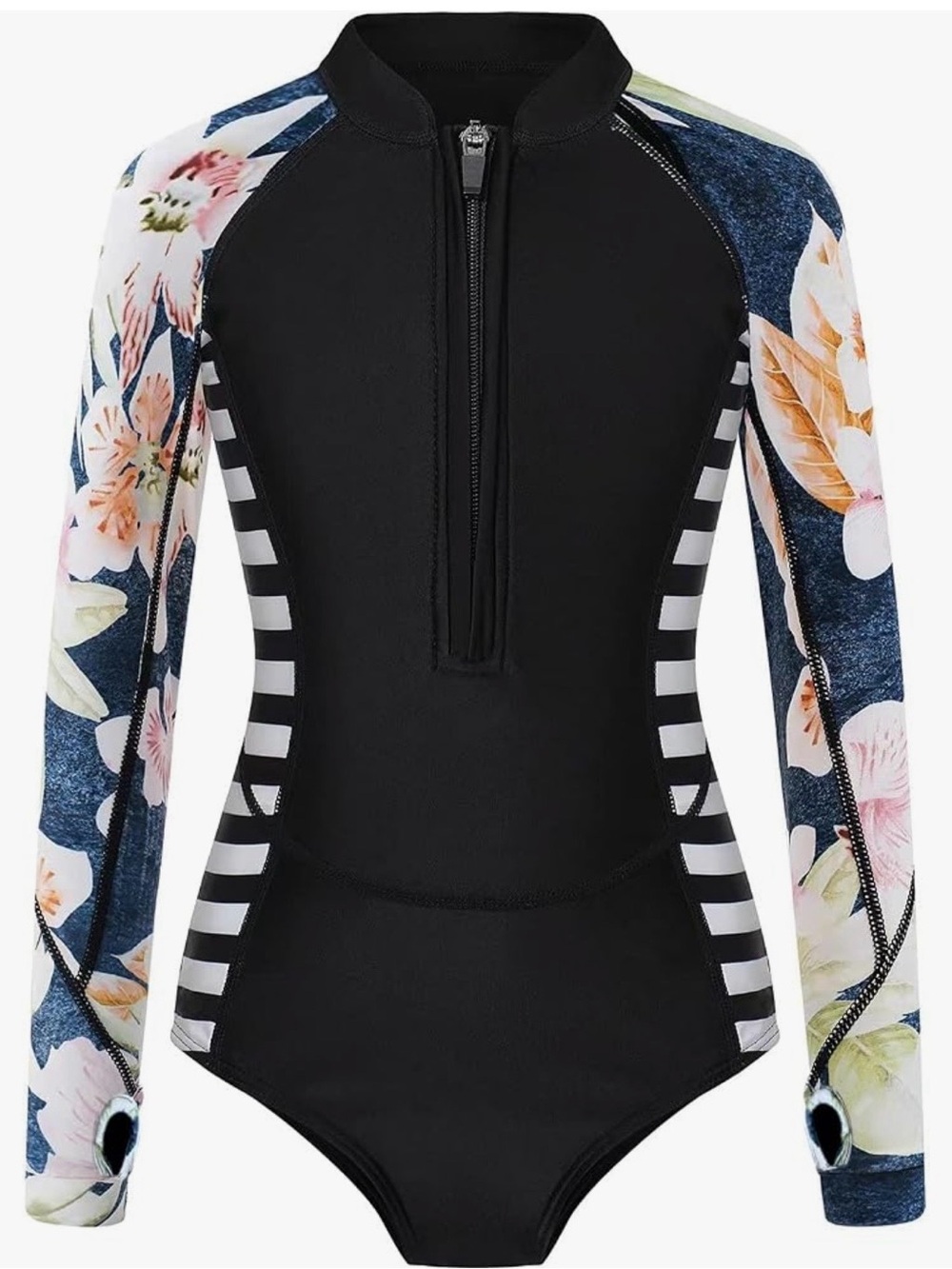 YOLIPULI Girls Long Sleeve Rashguard Swimsuit with UV Protection - Size 11-12